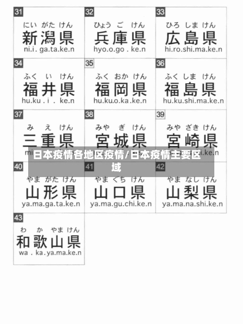 日本疫情各地区疫情/日本疫情主要区域