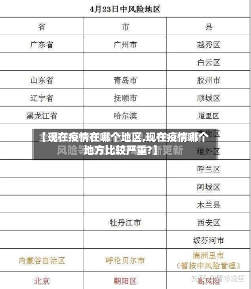 【现在疫情在哪个地区,现在疫情哪个地方比较严重?】