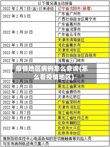 疫情地区病例怎么查询(怎么看疫情地区)-第3张图片