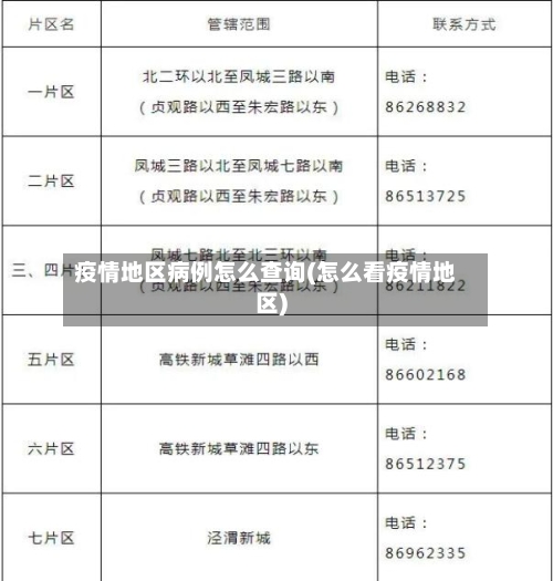 疫情地区病例怎么查询(怎么看疫情地区)