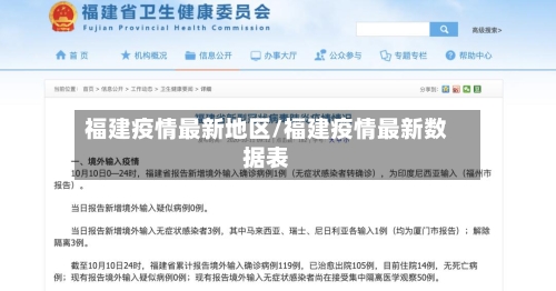 福建疫情最新地区/福建疫情最新数据表