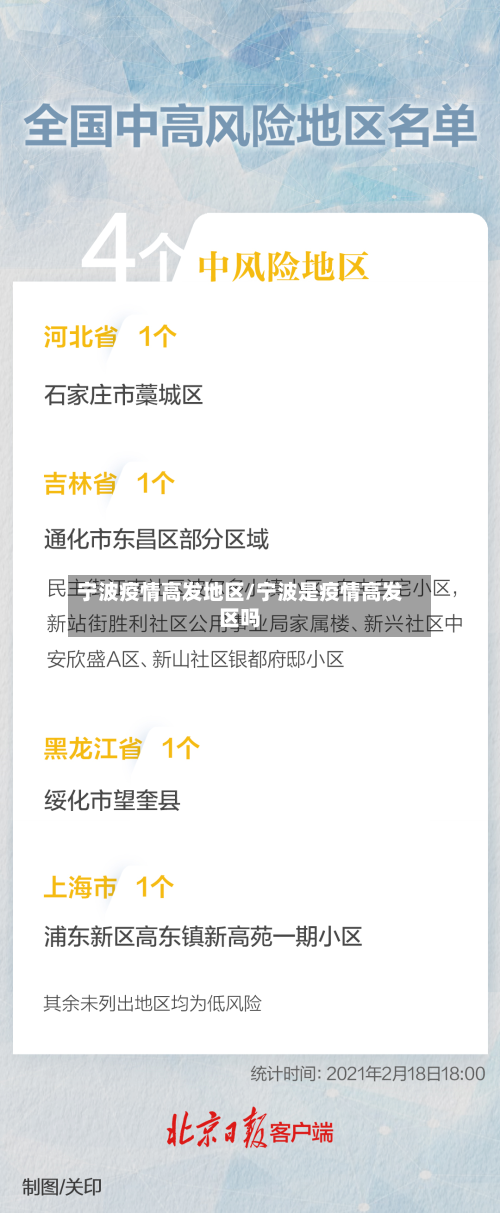 宁波疫情高发地区/宁波是疫情高发区吗-第2张图片