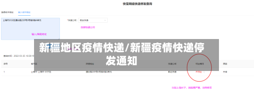 新疆地区疫情快递/新疆疫情快递停发通知-第3张图片