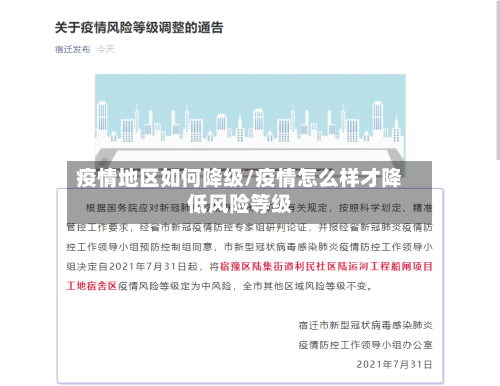 疫情地区如何降级/疫情怎么样才降低风险等级
